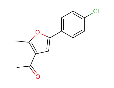 Molecular Structure of 43020-12-8 (1-[5-(4-CHLOROPHENYL)-2-METHYL-3-FURYL]ETHAN-1-ONE)
