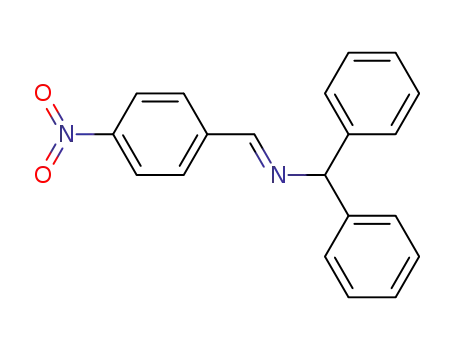 Molecular Structure of 66607-69-0 (Benzenemethanamine, N-[(4-nitrophenyl)methylene]-a-phenyl-)