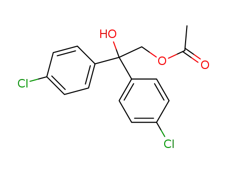Molecular Structure of 135507-97-0 (2,2-bis(4-chlorophenyl)-2-hydroxyethyl acetate)
