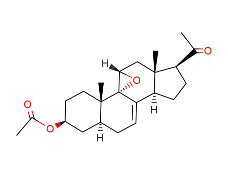 Molecular Structure of 113926-54-8 (3β-acetoxy-9,11α-epoxy-5α-pregn-7-en-20-one)