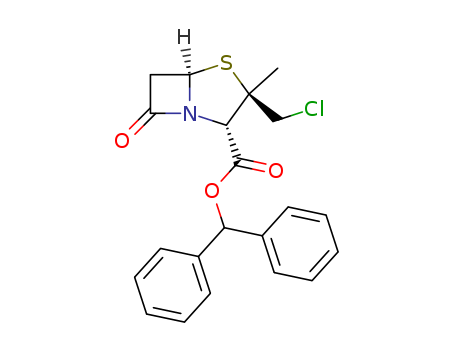 (2S,5R)-3α-Chloromethyl-3-methyl-7-oxo-4-thia-1-azabicyclo[3.2.0]heptane-2β-carboxylic acid benzhydryl ester(85573-73-5)