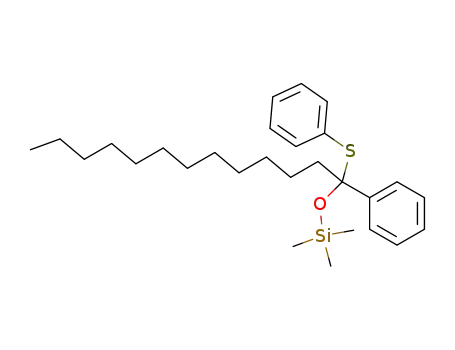 Molecular Structure of 77815-56-6 (Trimethyl-(1-phenyl-1-phenylsulfanyl-tridecyloxy)-silane)
