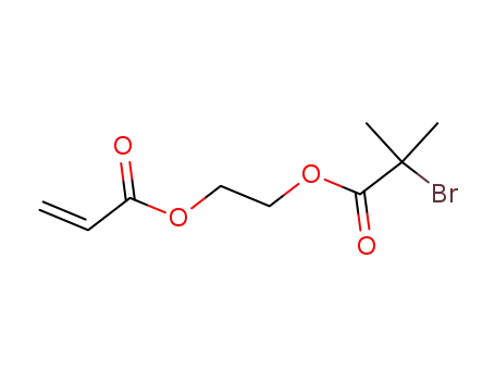 Molecular Structure of 213453-02-2 (2-Propenoic acid, 2-(2-bromo-2-methyl-1-oxopropoxy)ethyl ester)