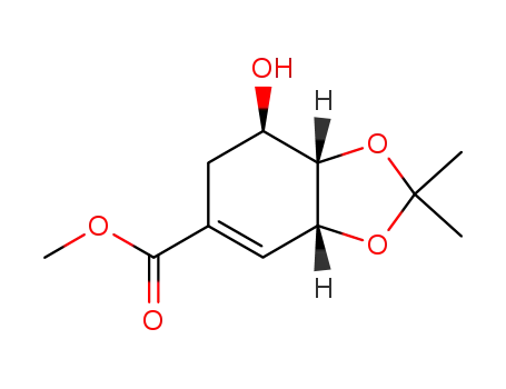 Molecular Structure of 88165-26-8 (methyl 3,4-O-isopropylideneshikimate)