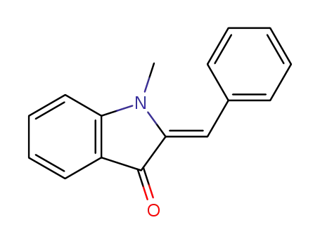 Molecular Structure of 38072-57-0 (3H-Indol-3-one, 1,2-dihydro-1-methyl-2-(phenylmethylene)-, (Z)-)