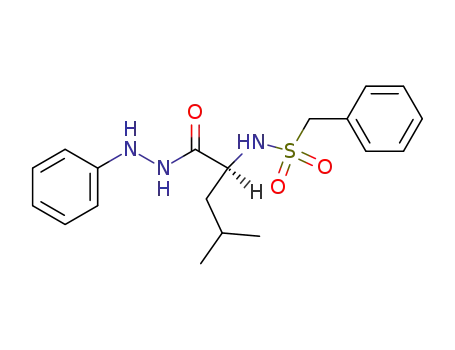 Molecular Structure of 102322-09-8 (<i>N</i>-phenylmethanesulfonyl-L-leucine-(<i>N</i>'-phenyl-hydrazide))