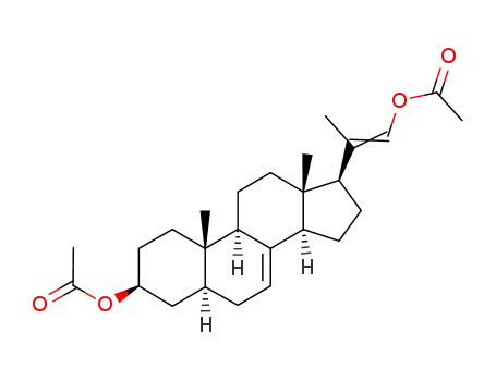 Molecular Structure of 115484-60-1 ((20Ξ)-3β,21-diacetoxy-23,24-dinor-5α-chola-7,20-diene)