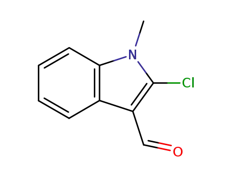 Molecular Structure of 24279-74-1 (2-CHLORO-1-METHYL-1H-INDOLE-3-CARBALDEHYDE)