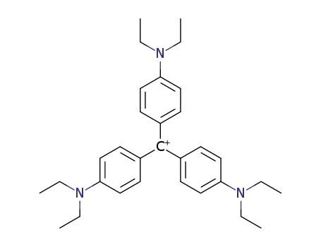 Molecular Structure of 25275-06-3 (bis[4-(diethylamino)phenyl][4-(diethylammonio)phenyl]methylium)