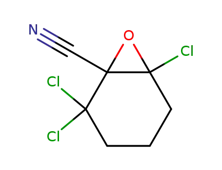 Molecular Structure of 56207-43-3 (2,2,6-trichloro-7-oxabicyclo[4.1.0]heptane-1-carbonitrile)