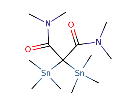 Molecular Structure of 108202-42-2 (((methyl)3tin)2C(CON(methyl)2)2)