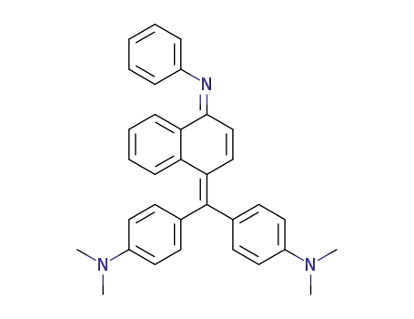 Molecular Structure of 6247-43-4 (Benzenamine,
4-[[4-(dimethylamino)phenyl][4-(phenylimino)-1(4H)-naphthalenylidene]
methyl]-N,N-dimethyl-)