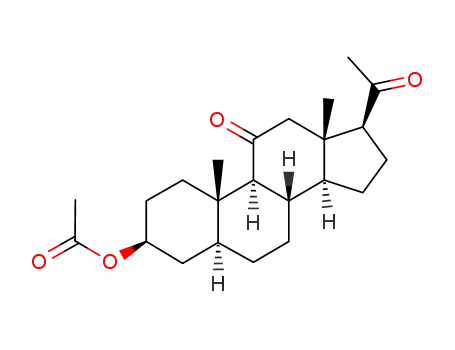 Molecular Structure of 3684-81-9 (3β-acetoxy-5α-pregnane-11,20-dione)