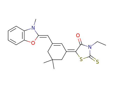 4-Thiazolidinone,5-[5,5-dimethyl-3-[(3-methyl-2(3H)-benzoxazolylidene)methyl]-2-cyclohexen-1-ylidene]-3-ethyl-2-thioxo-