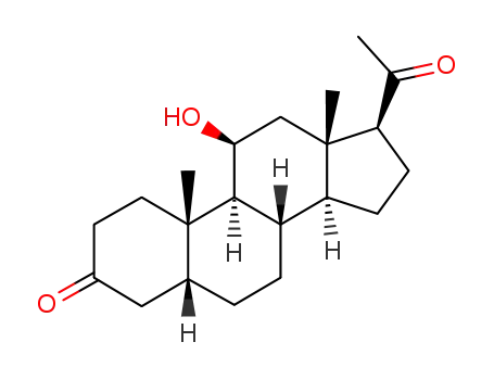 Molecular Structure of 55176-88-0 (11-BETA-HYDROXYPREGNANEDIONE)