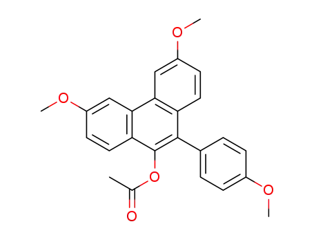 Molecular Structure of 133627-95-9 (9-acetoxy-3,6-dimethoxy-10-(p-methoxyphenyl)phenanthrene)