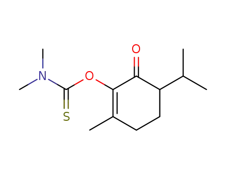 Molecular Structure of 112621-61-1 (Carbamothioic acid, dimethyl-,
O-[2-methyl-5-(1-methylethyl)-6-oxo-1-cyclohexen-1-yl] ester)