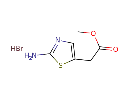 Molecular Structure of 723278-34-0 ((2-AMino-thiazol-5-yl)-acetic acid Methyl ester hydrobroMide)