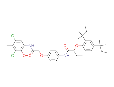 2-(2,4-Bis(tert-pentyl)phenoxy)-N-(4-(2-((3,5-dichloro-2-hydroxy-p-tolyl)amino)-2-oxoethoxy)phenyl)butyramide