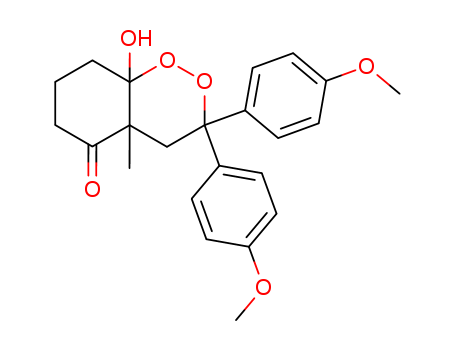 Molecular Structure of 142605-78-5 (1,2-Benzodioxin-5(3H)-one,
hexahydro-8a-hydroxy-3,3-bis(4-methoxyphenyl)-4a-methyl-)