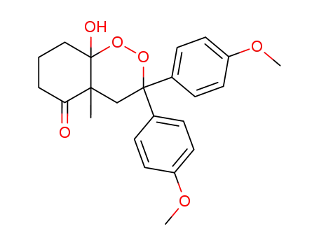 Molecular Structure of 142605-78-5 (1,2-Benzodioxin-5(3H)-one,
hexahydro-8a-hydroxy-3,3-bis(4-methoxyphenyl)-4a-methyl-)
