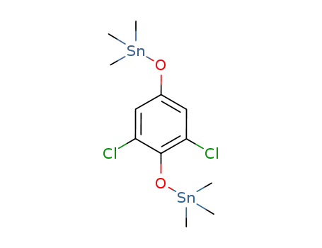 Molecular Structure of 76279-09-9 (C<sub>6</sub>Cl<sub>2</sub>H<sub>2</sub>(OSn(CH<sub>3</sub>)3)2)
