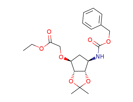 Acetic acid, [[(3aR,4S,6R,6aS)-tetrahydro-2,2-diMethyl-6-[[(phenylMethoxy)carbonyl]aMino]-4H-cyclopenta-1,3-dioxol-4-yl]oxy]-, ethyl ester