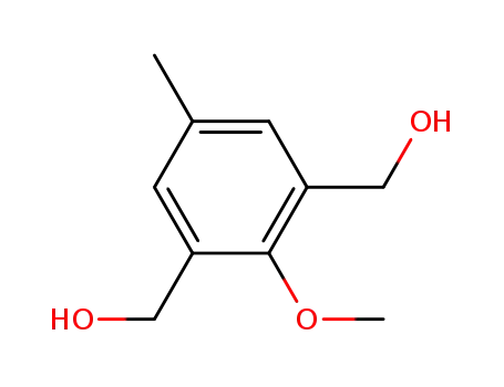 Molecular Structure of 6327-85-1 ((2-methoxy-5-methylbenzene-1,3-diyl)dimethanol)