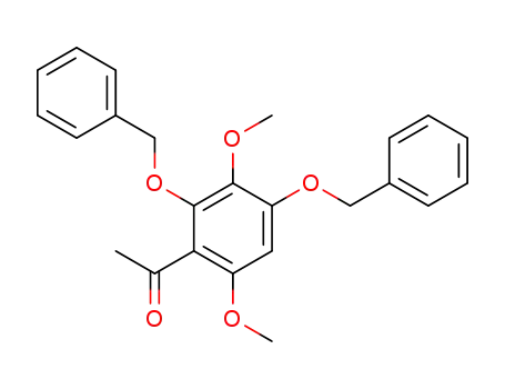 Molecular Structure of 3162-51-4 (1-(2,4-Bis-benzyloxy-3,6-dimethoxy-phenyl)-ethanone)