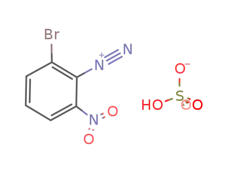 Molecular Structure of 85355-33-5 (2-Bromo-6-nitro-benzenediazonium; hydrogen sulfate)