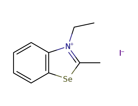 Molecular Structure of 2870-37-3 (2-Methyl-3-ethylbenzoselenazole-3-ium·iodide)