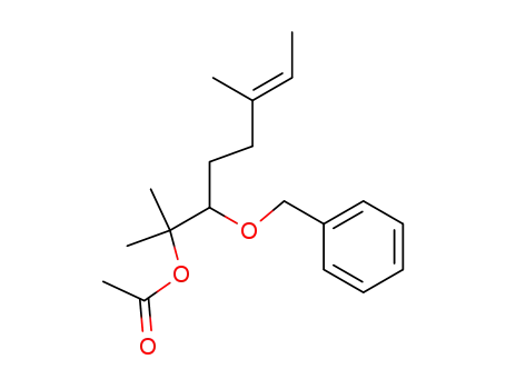 Molecular Structure of 78631-58-0 (Acetic acid (E)-2-benzyloxy-1,1,5-trimethyl-hept-5-enyl ester)