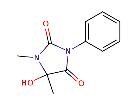 Molecular Structure of 50871-97-1 (5-hydroxy-1,5-dimethyl-3-phenyl-imidazolidine-2,4-dione)