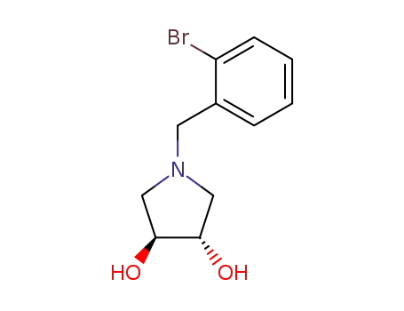Molecular Structure of 220358-42-9 ((3S,4S)-N-(o-bromobenzyl)pyrrolidine-3,4-diol)