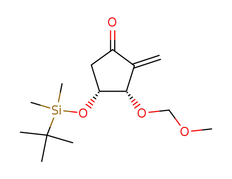 Molecular Structure of 117253-98-2 ((3S,4R)-3-(Methoxymethyloxy)-2-methylidene-4-(tert-butyldimethylsiloxy)cyclopentanone)