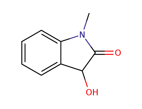 Molecular Structure of 3335-86-2 (2H-Indol-2-one, 1,3-dihydro-3-hydroxy-1-methyl-)