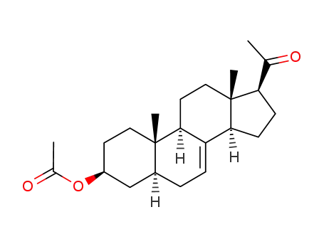 Molecular Structure of 14646-73-2 ((3beta,5alpha)-20-oxopregn-7-en-3-yl acetate)