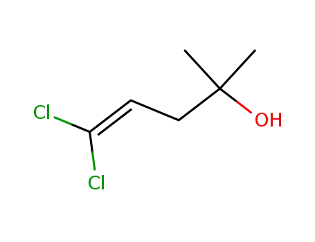 Molecular Structure of 62904-25-0 (4-Penten-2-ol, 5,5-dichloro-2-methyl-)