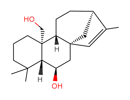 Molecular Structure of 28235-66-7 (ent-15-Kauren-6α,20-diol)