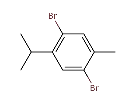 Molecular Structure of 69065-15-2 (Benzene, 1,4-dibromo-2-methyl-5-(1-methylethyl)-)