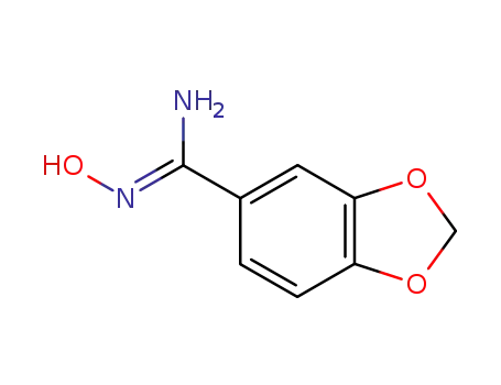 Molecular Structure of 4720-72-3 (N-HYDROXY-1,3-BENZODIOXOLE-5-CARBOXIMIDAMIDE)