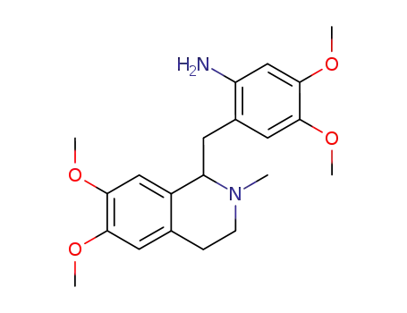 Molecular Structure of 59444-58-5 (2-[(6,7-dimethoxy-2-methyl-1,2,3,4-tetrahydroisoquinolin-1-yl)methyl]-4,5-dimethoxyaniline)