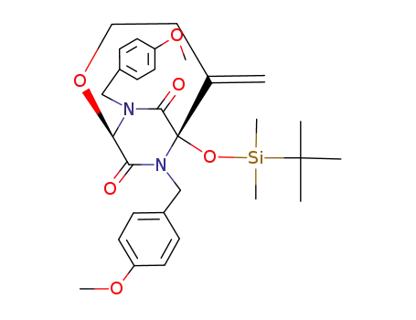 2-Oxa-7,9-diazabicyclo[4.2.2]decane-8,10-dione,
6-[[(1,1-dimethylethyl)dimethylsilyl]oxy]-7,9-bis[(4-methoxyphenyl)methyl]
-5-methylene-, (1R)-