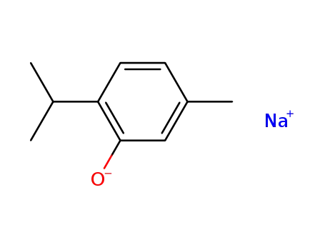 Molecular Structure of 37693-11-1 (Phenol, 5-methyl-2-(1-methylethyl)-, sodium salt)