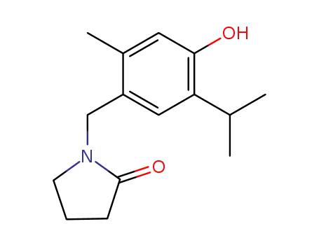 Molecular Structure of 85231-08-9 (1-<(4-Hydroxy-3-isopropyl-6-methyl-phenyl)-methyl>-pyrrolidon-(2))