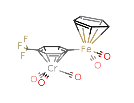 Molecular Structure of 114636-08-7 ((η6-p-(CF3)(CpFe(carbonyl)2)C6H4))chromium tricarbonyl)