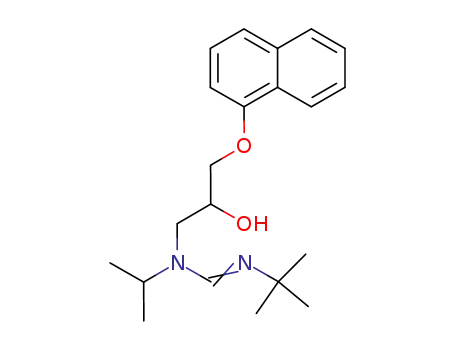 Molecular Structure of 129207-75-6 (N'-tert-Butyl-N-[2-hydroxy-3-(naphthalen-1-yloxy)-propyl]-N-isopropyl-formamidine)