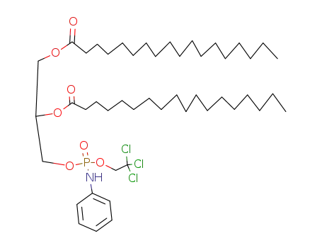 Molecular Structure of 64350-15-8 (Octadecanoic acid 1-octadecanoyloxymethyl-2-[phenylamino-(2,2,2-trichloro-ethoxy)-phosphoryloxy]-ethyl ester)