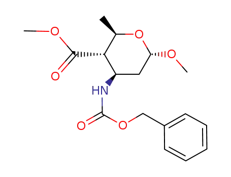 methyl 3-(benzyloxycarbonyl)amino-4-methoxycarbonyl-2,3,4,6-tetradeoxy-α-D-arabino-hexopyranoside