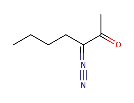 Molecular Structure of 98336-70-0 (3-diazo-heptan-2-one)